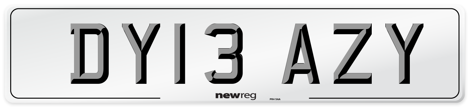 DY13 AZY Number Plate from New Reg